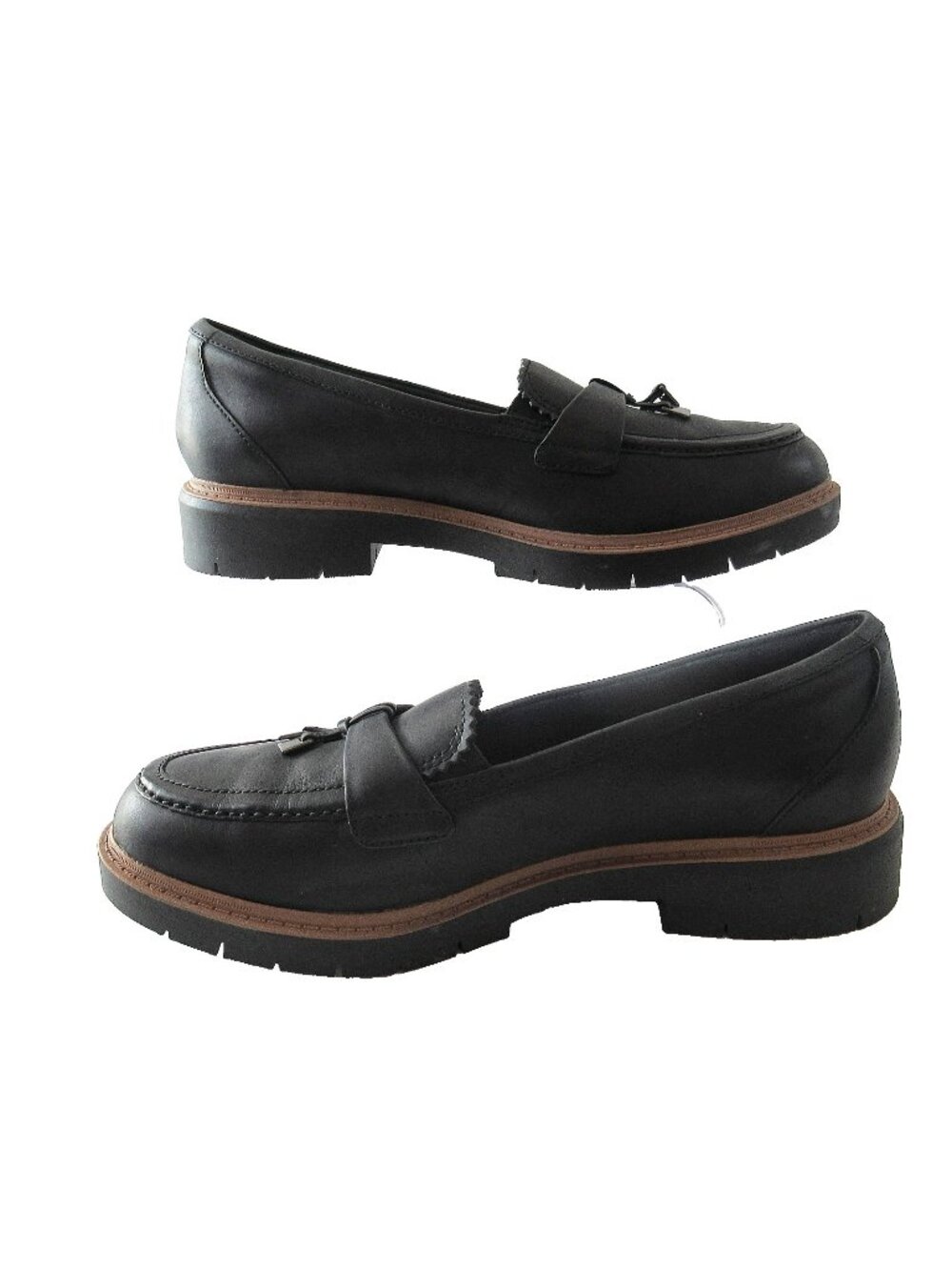 Clarks Westlynn Bella Black Leather Women's Loafers Size 8.5 M  New